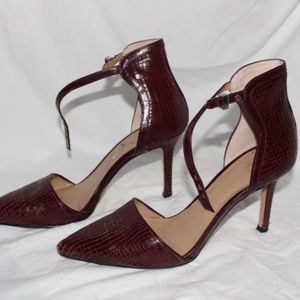 Ann Taylor high ankle strap heel pointed toe